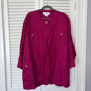 Vintage MaxMara coat jacket 8 fuschia pink